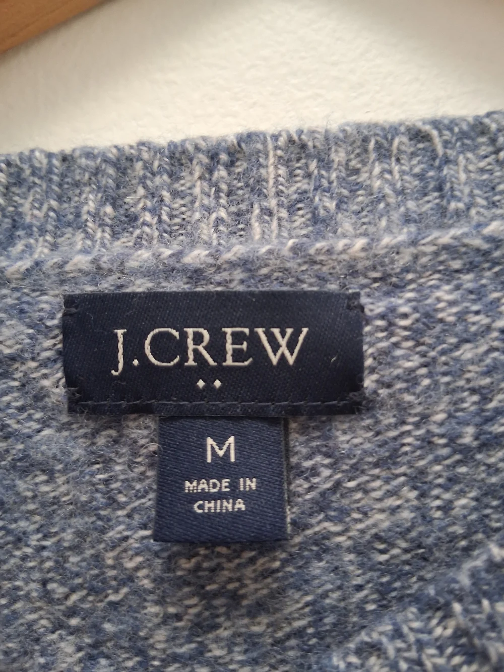 J. Crew Women's Heather Blue Marled Crewneck Sweater Medium Preppy Minimalist